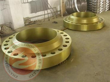 Stainless Steel Forged Steel Welded Flange Spindle , Rolled Ring Forging