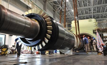 Turbine Rotor shaft, forging, alloy steel, generator turbine rotor, high pressure steam turbine