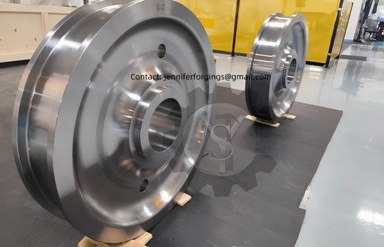 EN 26 AS1444 - X9940-X Crane wheels, wheel forging, alloy steel wheel ring forging trunnion wheel